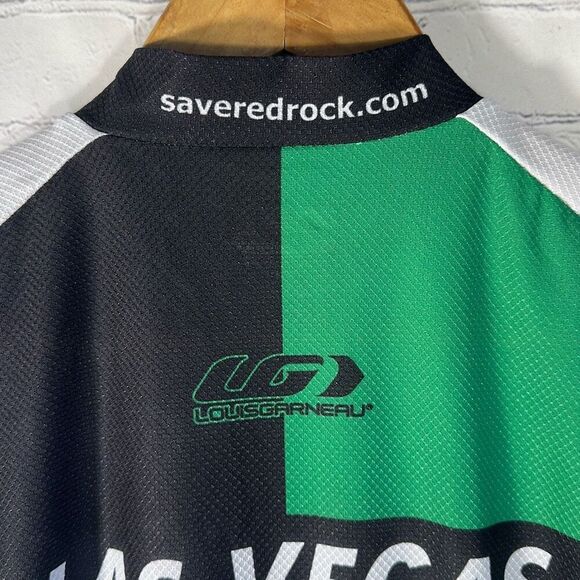 LOUIS GARNEAU Medium Las Vegas Cyclery Cycling Jersey Shirt Green - Picture 5 of 9